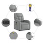 Sillón reclinable de masaje eléctrico tela gris claro de , Sillones - Ref: Foro24-3204584, Precio: 259,69 €, Descuento: %
