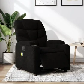 Sillón reclinable de masaje eléctrico tela negro de , Sillones - Ref: Foro24-3204586, Precio: 257,05 €, Descuento: %