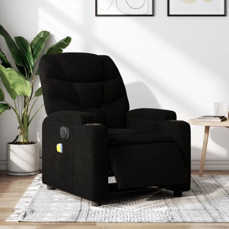 Black Fabric Electric Massage Recliner by , Armchairs - Ref: Foro24-3204586, Price: 253,16 €, Discount: %