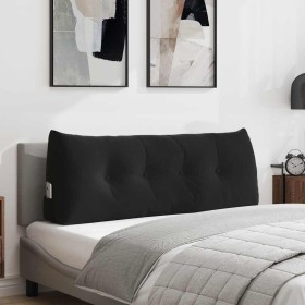 Cojín de Espalda Negro 120 x 24 x 50 cm Terciopelo en Almohadas lumbares | Comprar online en Foro24