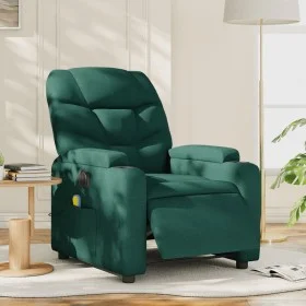 Sillón reclinable de masaje eléctrico tela verde oscuro de , Sillones - Ref: Foro24-3204590, Precio: 265,47 €, Descuento: %
