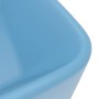 Lavabo de lujo de cerámica azul claro mate 41x30x12 cm