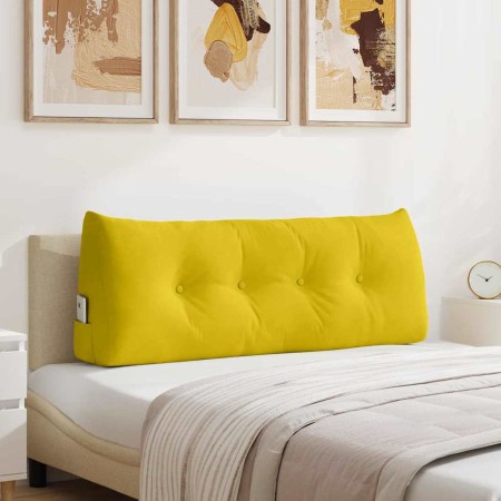 Cojín de Espalda Amarillo 120 x 24 x 50 cm Terciopelo en Almohadas lumbares | Comprar online en Foro24