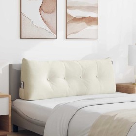 Cojín de Espalda Crema 120 x 24 x 50 cm Terciopelo en Almohadas lumbares | Comprar online en Foro24