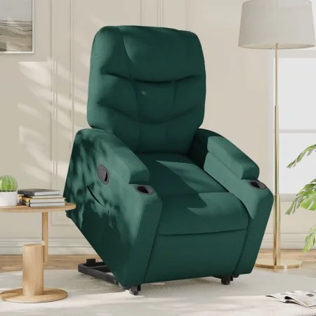 Dark green fabric lifting recliner by , Armchairs - Ref: Foro24-3204602, Price: 283,44 €, Discount: %