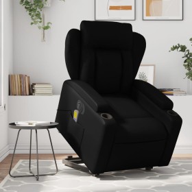 Black synthetic leather electric elevating massage chair by , Armchairs - Ref: Foro24-3204565, Price: 357,12 €, Discount: %