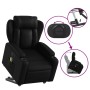 Sillón de masaje elevable eléctrico cuero sintético negro de , Sillones - Ref: Foro24-3204565, Precio: 335,02 €, Descuento: %