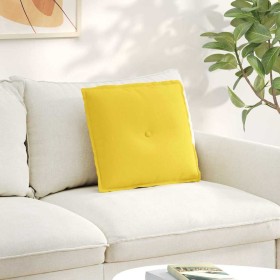 Cojín de Espalda Amarillo Claro 50 x 19 x 45 cm tela en Almohadas lumbares | Comprar online en Foro24