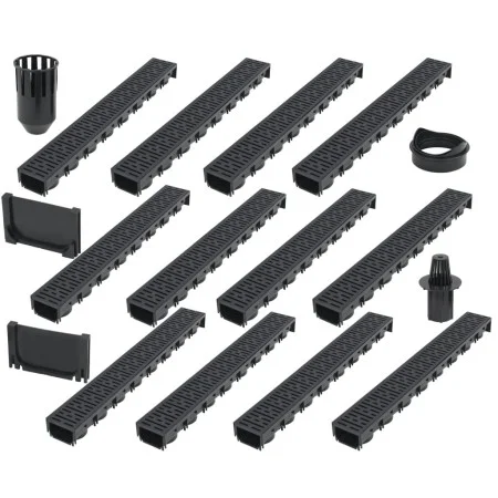 Drainage channels 12 units plastic 12 m by vidaXL, Drains - Ref: Foro24-142881, Price: 221,67 €, Discount: %