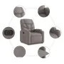 Taupe gray fabric electric liftable recliner chair by , Armchairs - Ref: Foro24-3204628, Price: 327,66 €, Discount: %