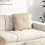 Cojín de Espalda Crema 50 x 45 cm Tela de microfibra en Almohadas lumbares | Comprar online en Foro24