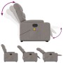 Liftable reclining electric massage chair taupe fabric by , Armchairs - Ref: Foro24-3204640, Price: 339,43 €, Discount: %