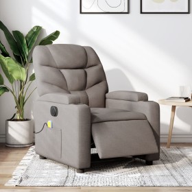 Electric massage recliner taupe gray fabric by , Armchairs - Ref: Foro24-3204592, Price: 276,11 €, Discount: %