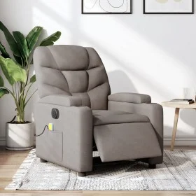Electric massage recliner taupe gray fabric by , Armchairs - Ref: Foro24-3204592, Price: 269,85 €, Discount: %