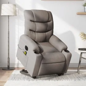 Liftable reclining electric massage chair taupe fabric by , Armchairs - Ref: Foro24-3206679, Price: 380,53 €, Discount: %