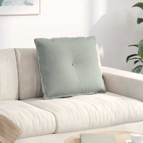 Cojín de Espalda Gris Claro 60 x 50 cm Tela de pana en Almohadas lumbares | Comprar online en Foro24