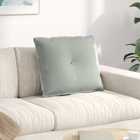 Cojín de Espalda Gris Claro 60 x 50 cm Tela de pana en Almohadas lumbares | Comprar online en Foro24