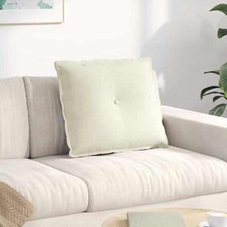 Cojín de Espalda Crema 60 x 50 cm Tela de pana en Almohadas lumbares | Comprar online en Foro24