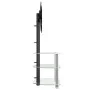 Corner TV cabinet 3 levels for 32-70 inches black silver by , TV Furniture - Ref: Foro24-358174, Price: 107,96 €, Discount: %