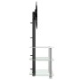 Eck-TV-Schrank 3 Ebenen für 32-70 Zoll Schwarz Silber von , TV-Möbel - Ref: Foro24-358174, Preis: 110,04 €, Rabatt: %
