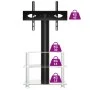 Corner TV cabinet 3 levels for 32-70 inches black silver by , TV Furniture - Ref: Foro24-358174, Price: 107,96 €, Discount: %
