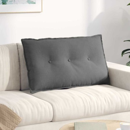 Cojín de Espalda Gris oscuro 80 x 50 cm Tela de microfibra en Almohadas lumbares | Comprar online en Foro24