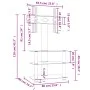 Corner TV cabinet 3 levels for 32-70 inches black silver by , TV Furniture - Ref: Foro24-358174, Price: 107,96 €, Discount: %