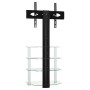 Eck-TV-Schrank 4 Ebenen für 32-70 Zoll Schwarz Silber von , TV-Möbel - Ref: Foro24-358183, Preis: 142,83 €, Rabatt: %
