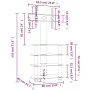 Mueble TV esquina 4 niveles para 32-70 pulgadas negro plateado de , Muebles TV - Ref: Foro24-358183, Precio: 139,56 €, Descue...