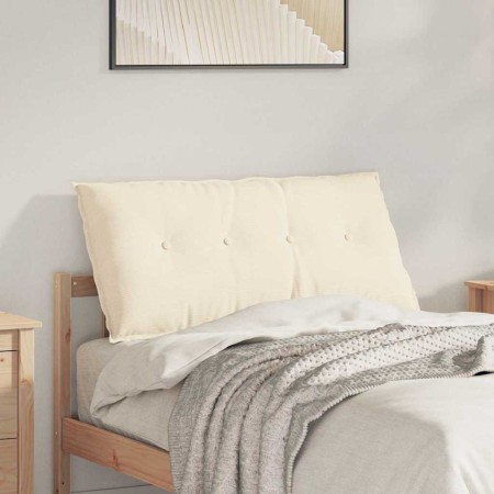 Cojín de Espalda Crema 100 x 50 cm Tela de pana en Almohadas lumbares | Comprar online en Foro24