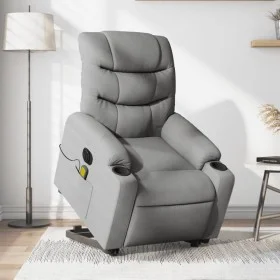 Elektrischer, hochklappbarer Massagesessel aus hellgrauem Stoff von , Sessel - Ref: Foro24-3206672, Preis: 398,32 €, Rabatt: %