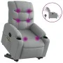 Sillón de masaje eléctrico reclinable elevable tela gris claro de , Sillones - Ref: Foro24-3206672, Precio: 396,58 €, Descuen...