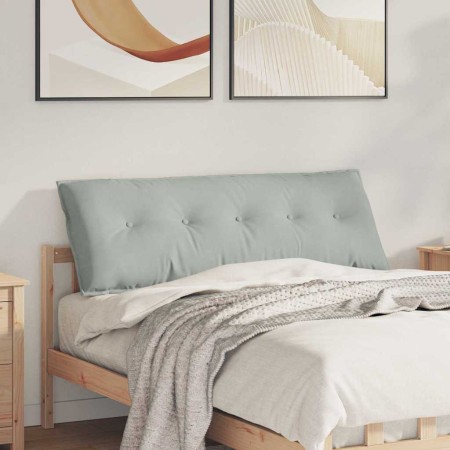 Cojín de Espalda Gris Claro 140 x 50 cm Tela de pana en Almohadas lumbares | Comprar online en Foro24