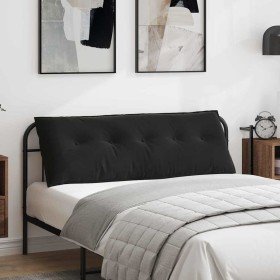 Cojín de Espalda Negro 140 x 50 cm Tela de pana en Almohadas lumbares | Comprar online en Foro24