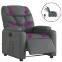 Sillón de masaje reclinable eléctrico cuero sintético gris de , Sillones - Ref: Foro24-3204654, Precio: 269,44 €, Descuento: %