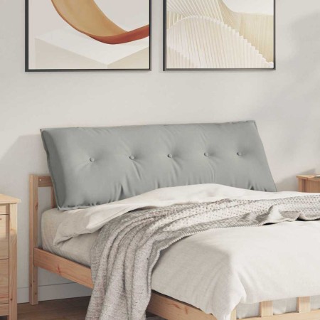 Cojín de Espalda Gris Claro 140 x 50 cm Tela de microfibra en Almohadas lumbares | Comprar online en Foro24