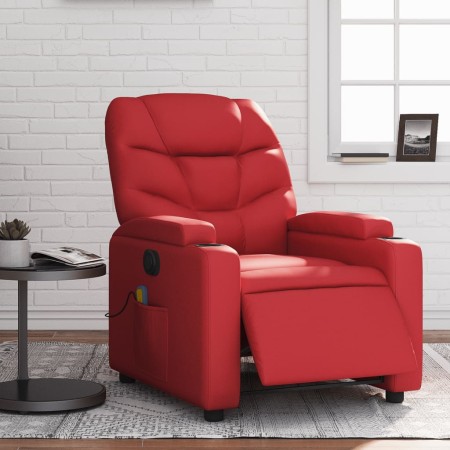 Red Artificial Leather Electric Recliner Massage Chair by , Armchairs - Ref: Foro24-3204656, Price: 250,52 €, Discount: %