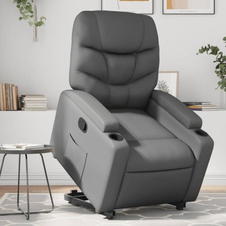 Gray artificial leather liftable recliner chair by , Armchairs - Ref: Foro24-3204661, Price: 278,08 €, Discount: %