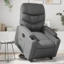 Sillón reclinable elevable cuero artificial gris de , Sillones - Ref: Foro24-3204661, Precio: 291,80 €, Descuento: %