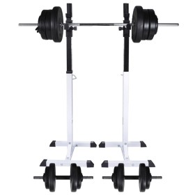 Weight rack with dumbbells and dumbbells 60.5 kg by vidaXL, Weight lifting machines - Ref: Foro24-275349, Price: 227,54 €, Di...