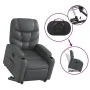 Sillón reclinable elevable cuero artificial gris de , Sillones - Ref: Foro24-3204661, Precio: 291,80 €, Descuento: %