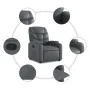 Gray artificial leather liftable recliner chair by , Armchairs - Ref: Foro24-3204661, Price: 290,80 €, Discount: %