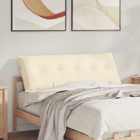 Cojín de Espalda Crema 140 x 50 cm Tela de pana en Almohadas lumbares | Comprar online en Foro24