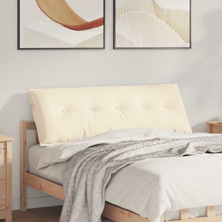 Cojín de Espalda Crema 140 x 50 cm Tela de pana en Almohadas lumbares | Comprar online en Foro24