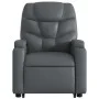 Sillón reclinable elevable cuero artificial gris de , Sillones - Ref: Foro24-3204661, Precio: 291,80 €, Descuento: %