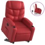 Sillón reclinable elevable cuero artificial rojo de , Sillones - Ref: Foro24-3204663, Precio: 270,16 €