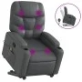 Sillón reclinable de masaje de pie cuero artificial gris de , Sillones - Ref: Foro24-3204668, Precio: 302,51 €, Descuento: %