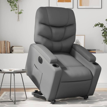 Gray Faux Leather Power Lift Recliner by , Armchairs - Ref: Foro24-3204675, Price: 321,70 €, Discount: %