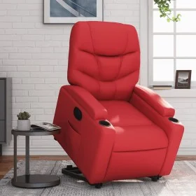 Sillón elevable eléctrico cuero artificial rojo de , Sillones - Ref: Foro24-3204677, Precio: 376,77 €, Descuento: %
