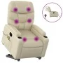 Electric lifting massage chair cream synthetic leather by , Armchairs - Ref: Foro24-3204680, Price: 367,49 €, Discount: %